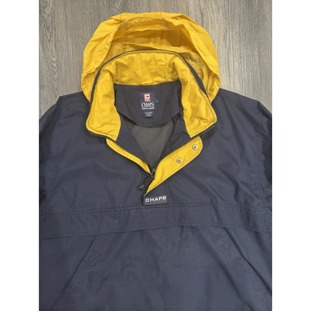 Vintage 90s Chaps Ralph Lauren Anorak Jacket Mens Large Navy Sailing Pullover